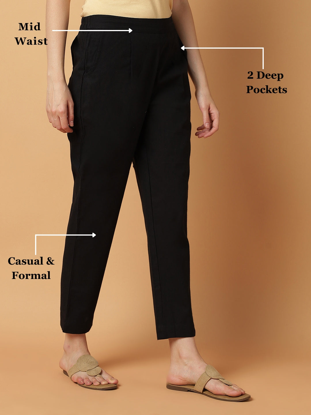Black Premium Cotton Trouser