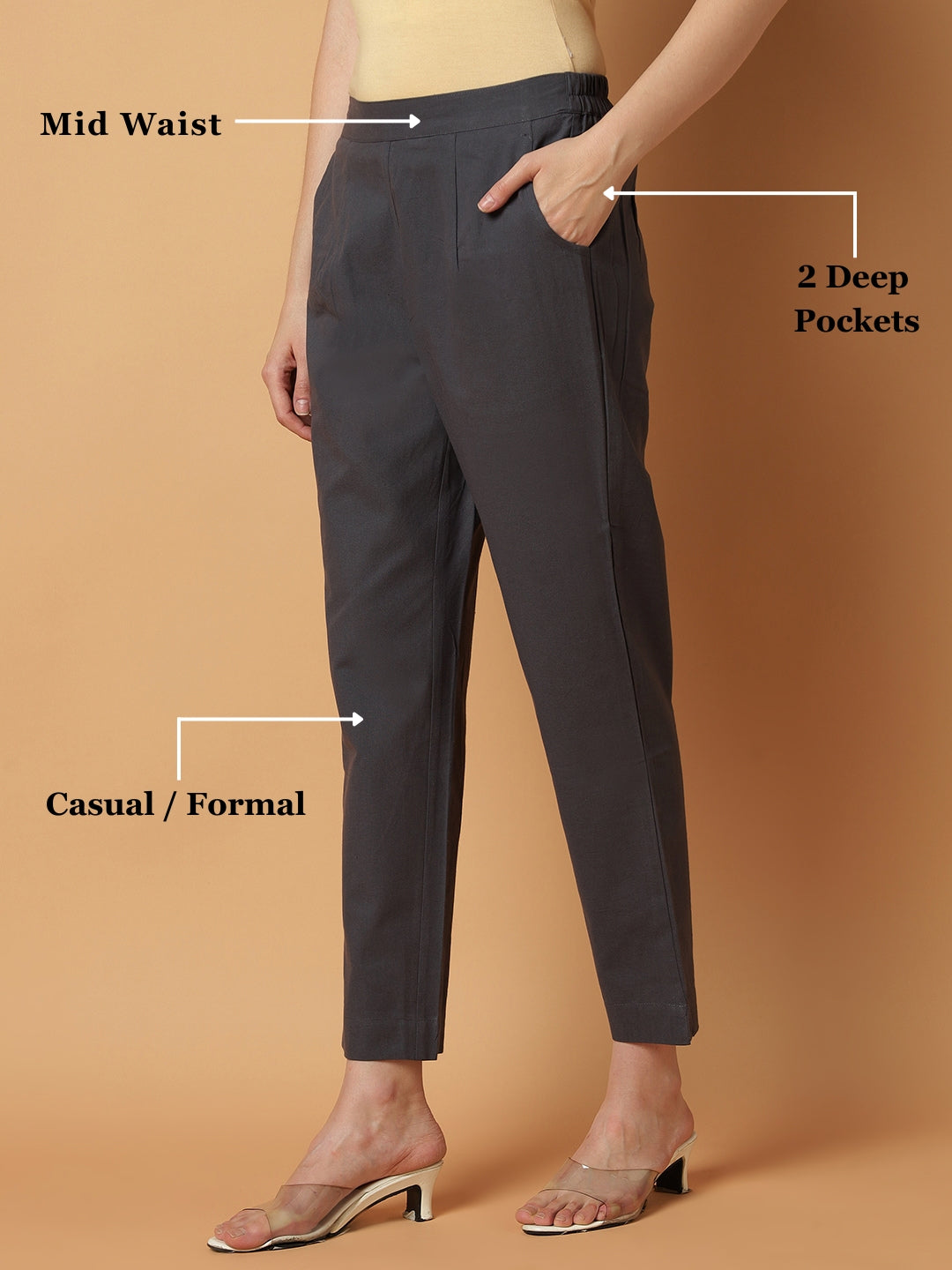 Cement-Grey Premium Cotton Pant