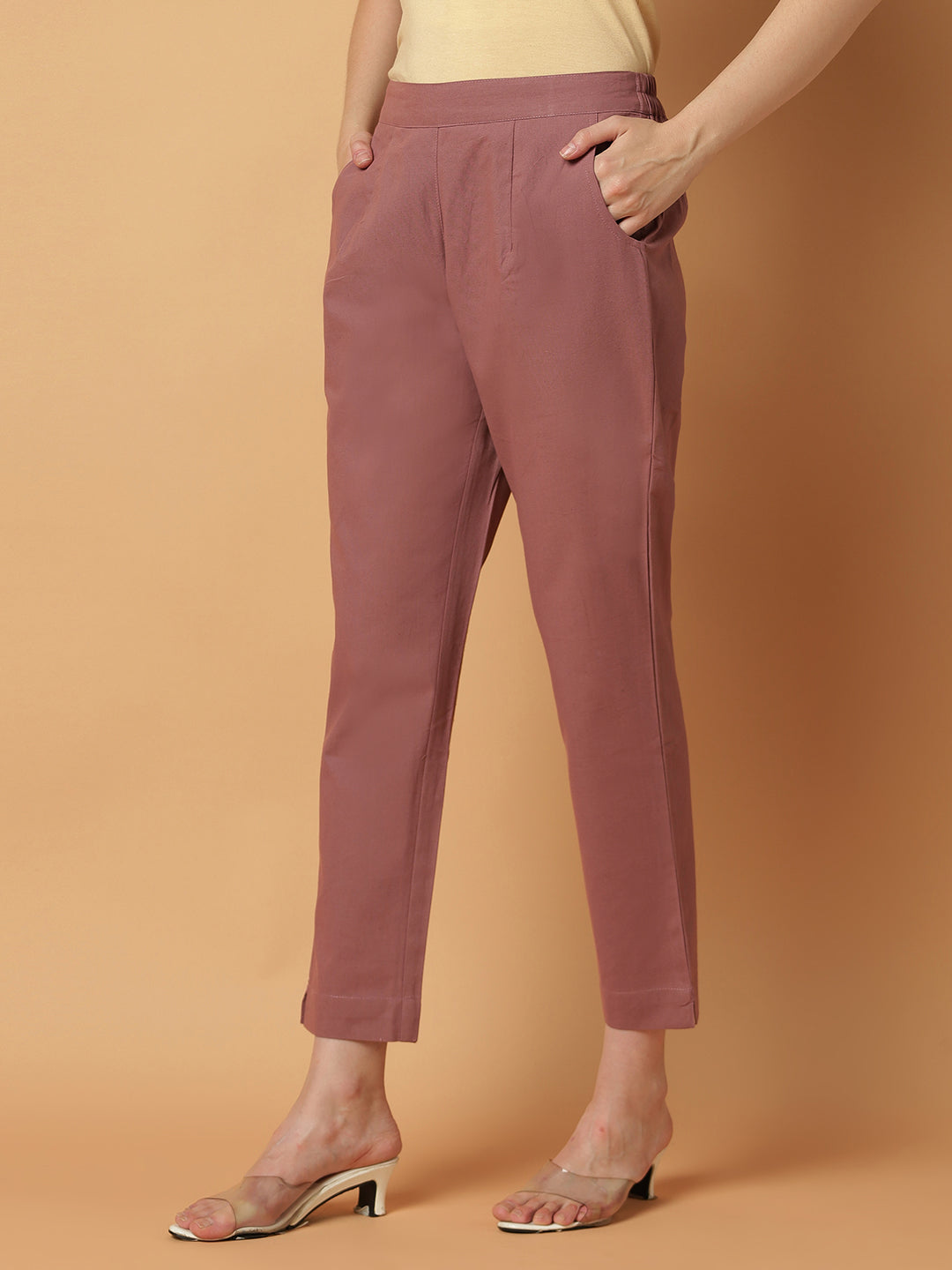Rose-Taupe Premium Cotton Pant