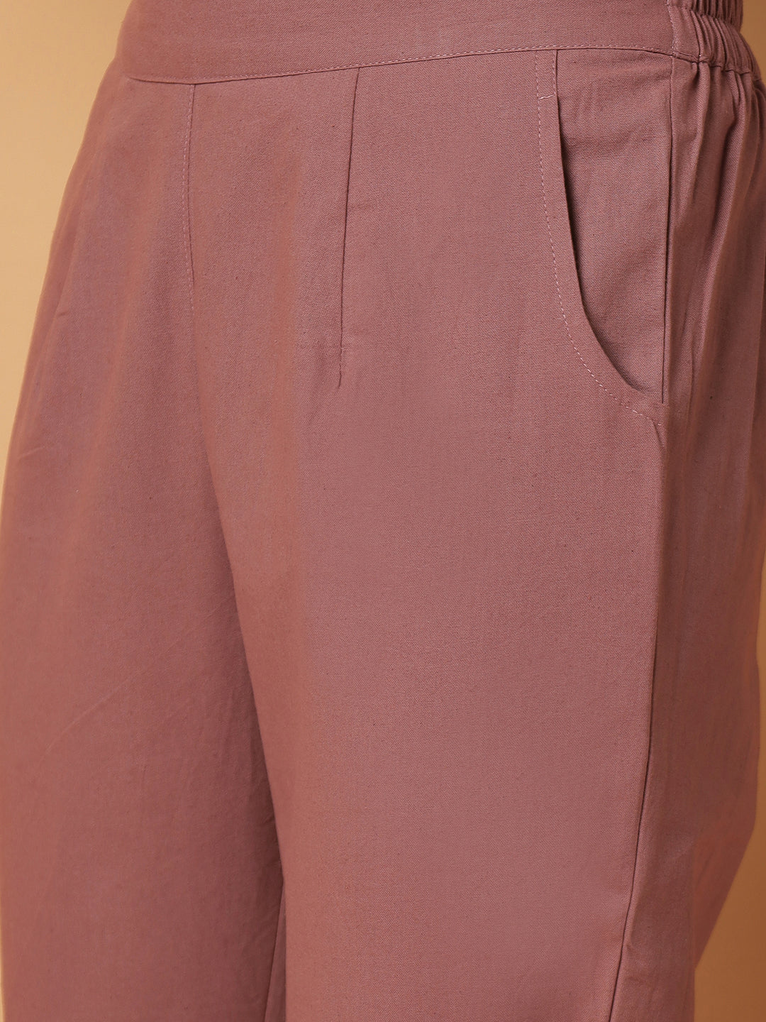 Rose-Taupe Premium Cotton Pant