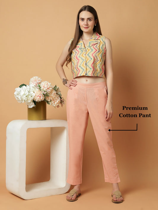 Peach Premium Cotton Trouser
