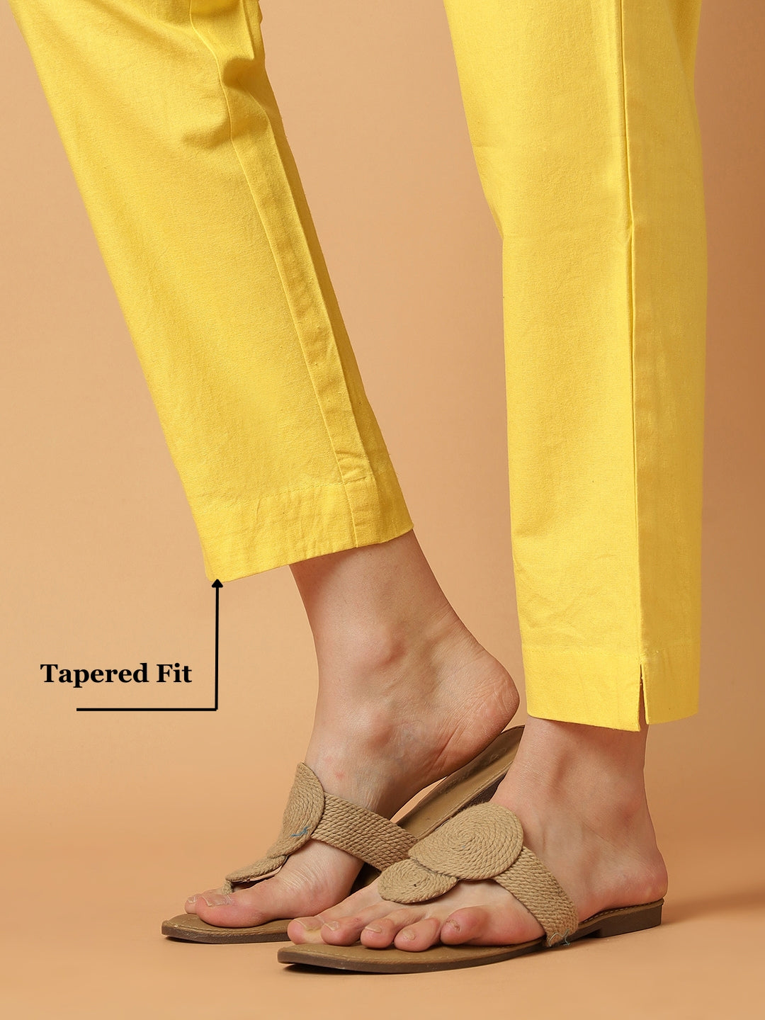 Yellow Premium Cotton Trouser