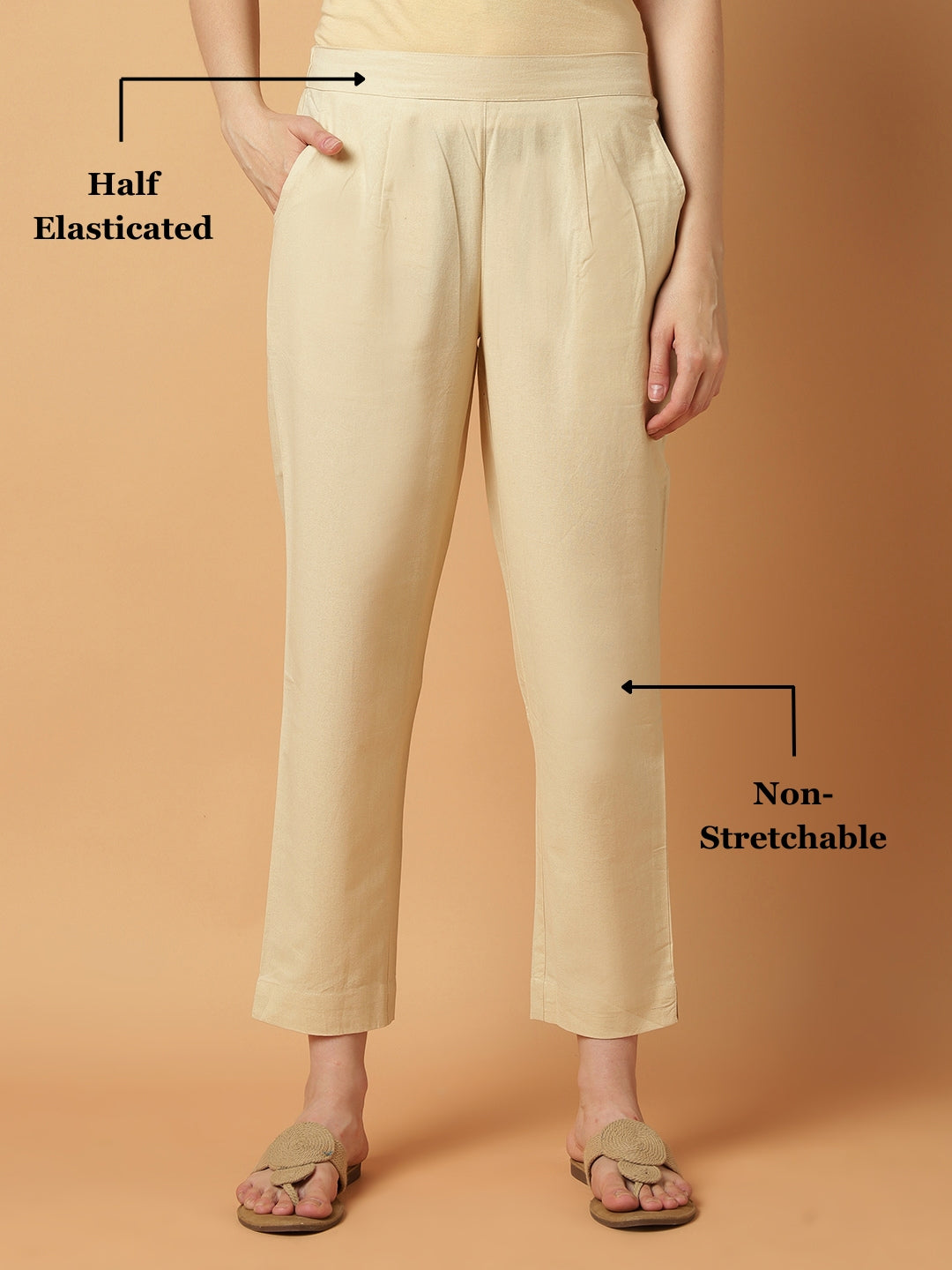 Beige Premium Cotton Pant