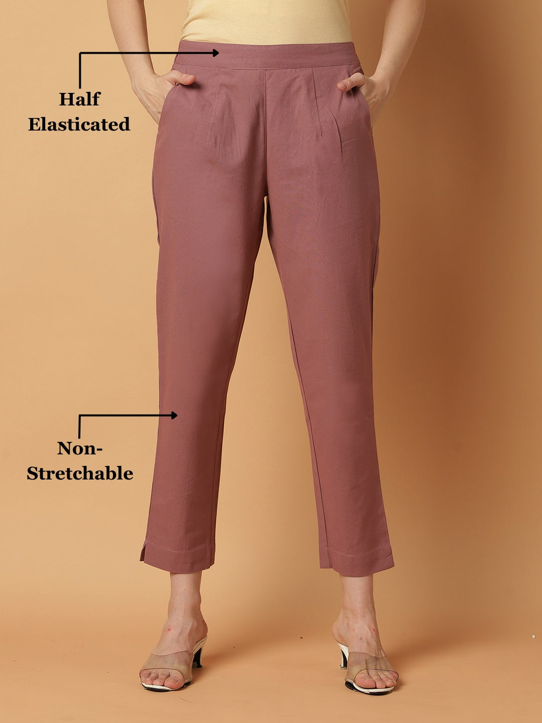 Rose-Taupe Premium Cotton Pant