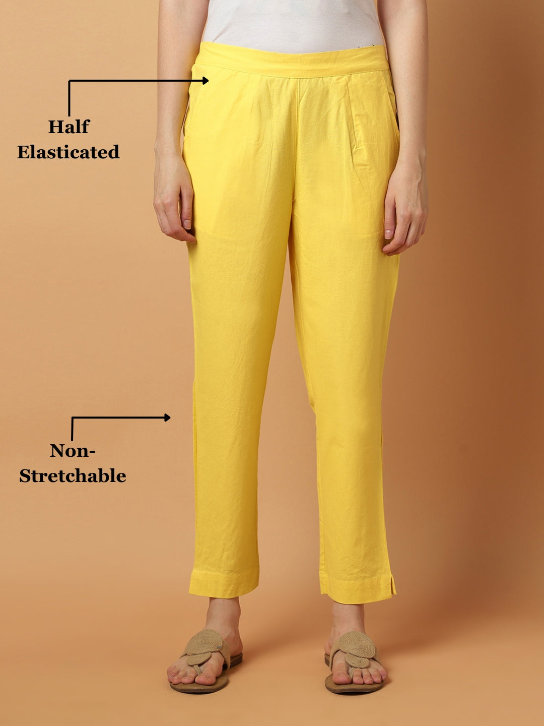 Yellow Premium Cotton Trouser