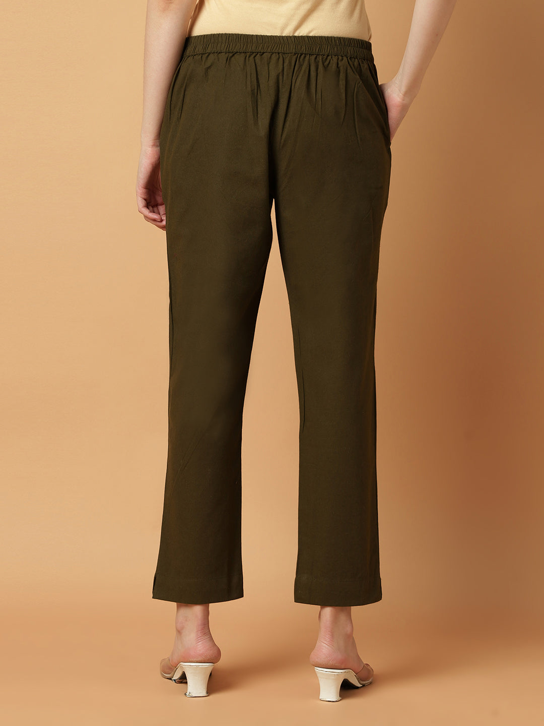 Olive-Green Premium Cotton Pant