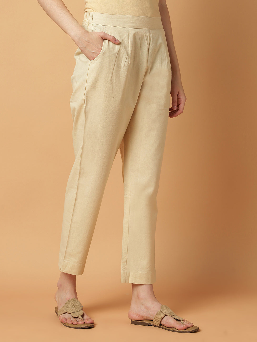 Beige Premium Cotton Pant