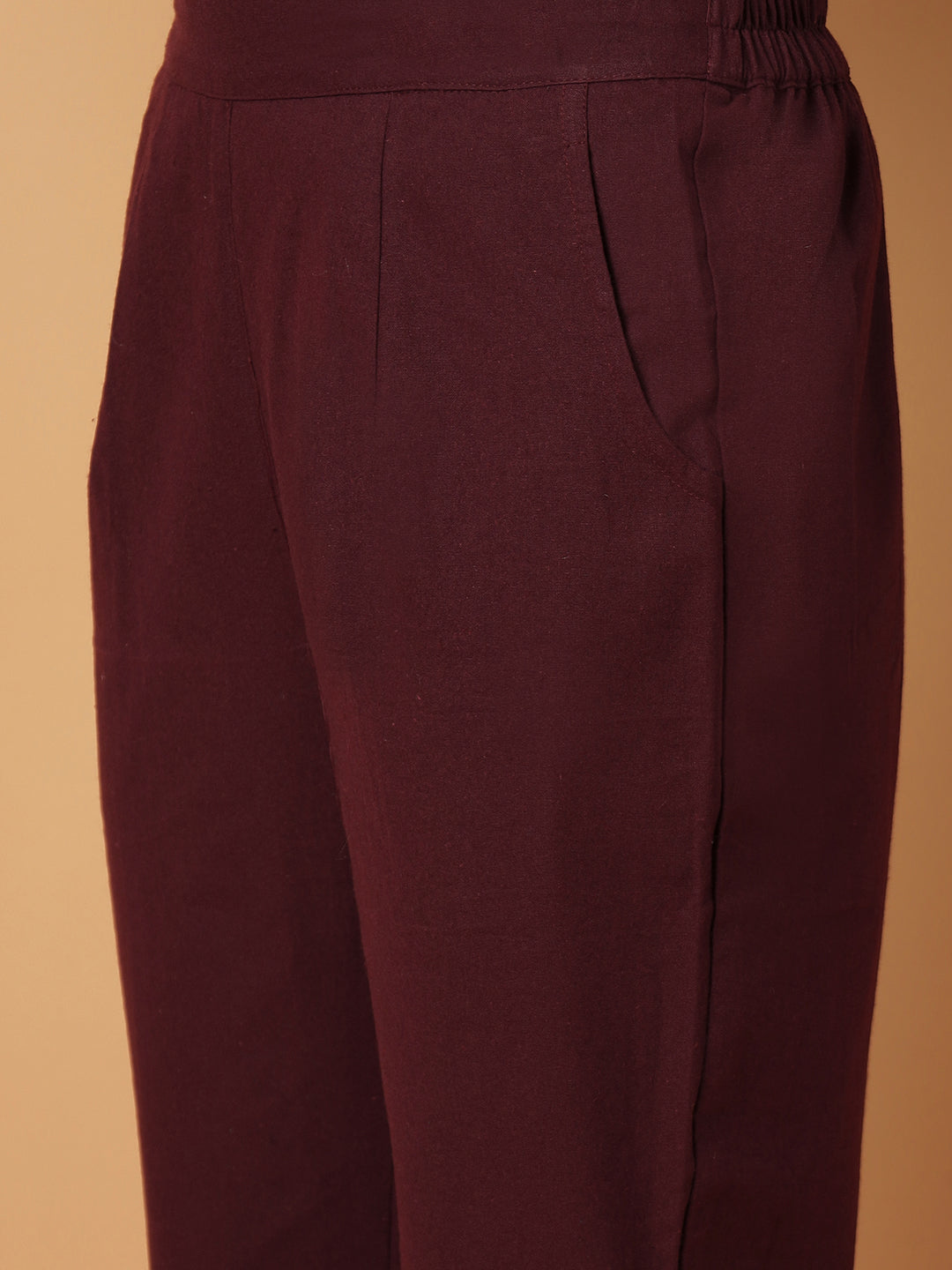Wine Premium Cotton Trouser