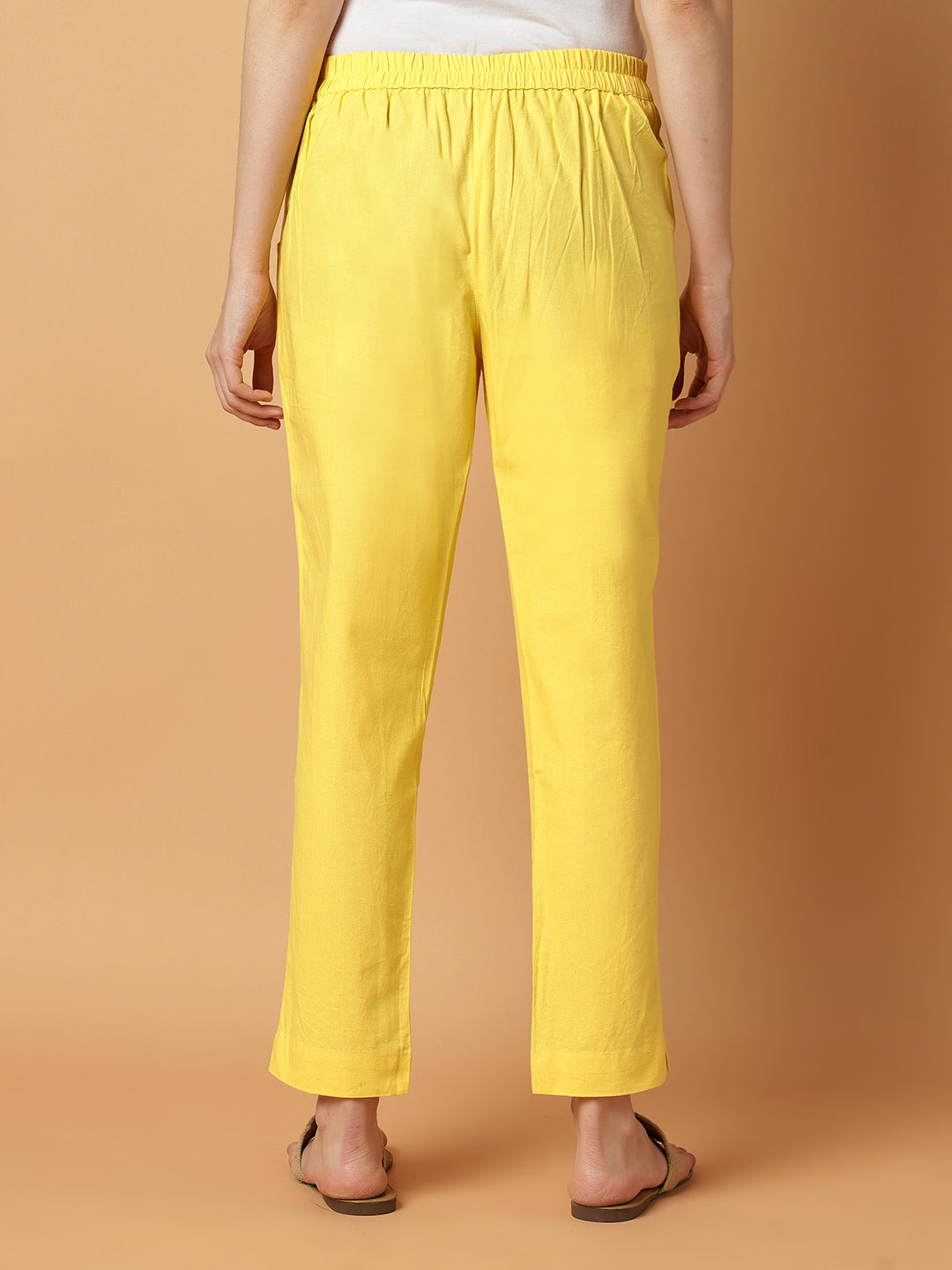 Yellow Premium Cotton Trouser