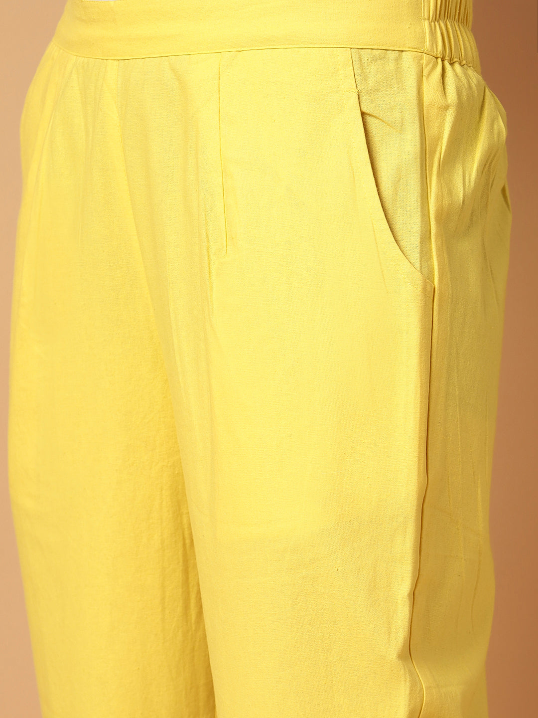 Yellow Premium Cotton Trouser
