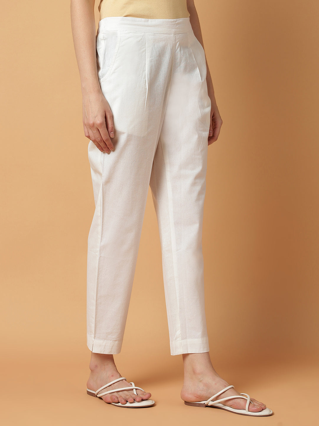 White Premium Cotton Trouser