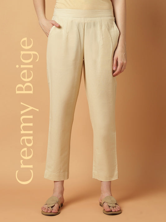 Beige Premium Cotton Pant