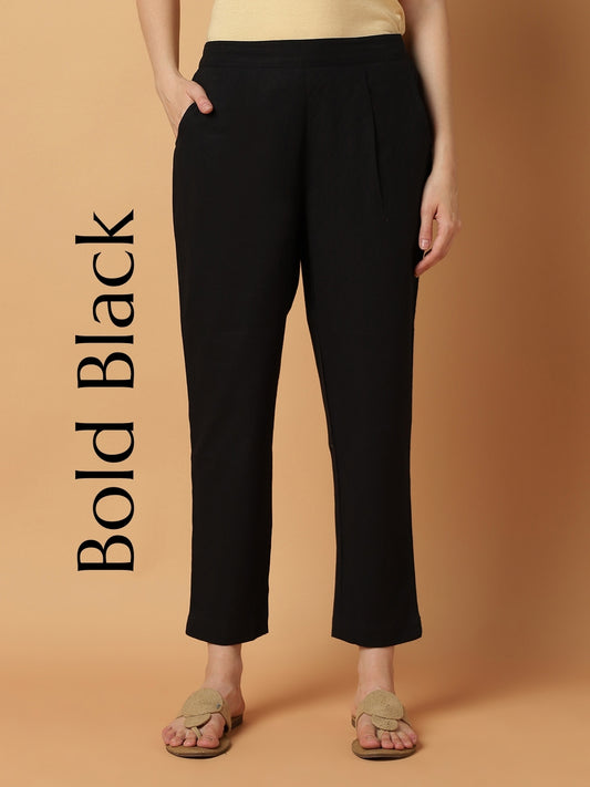 Black Premium Cotton Trouser