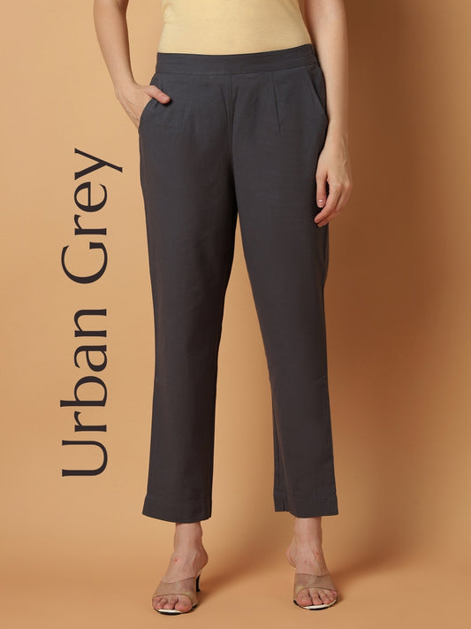 Cement-Grey Premium Cotton Pant