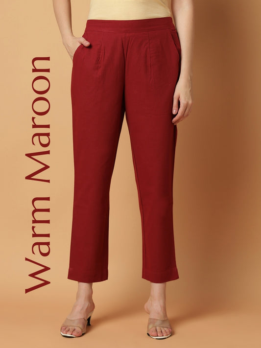 Maroon Premium Cotton Pant