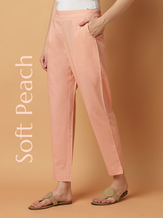 Peach Premium Cotton Trouser