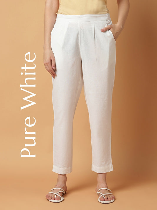 White Premium Cotton Trouser